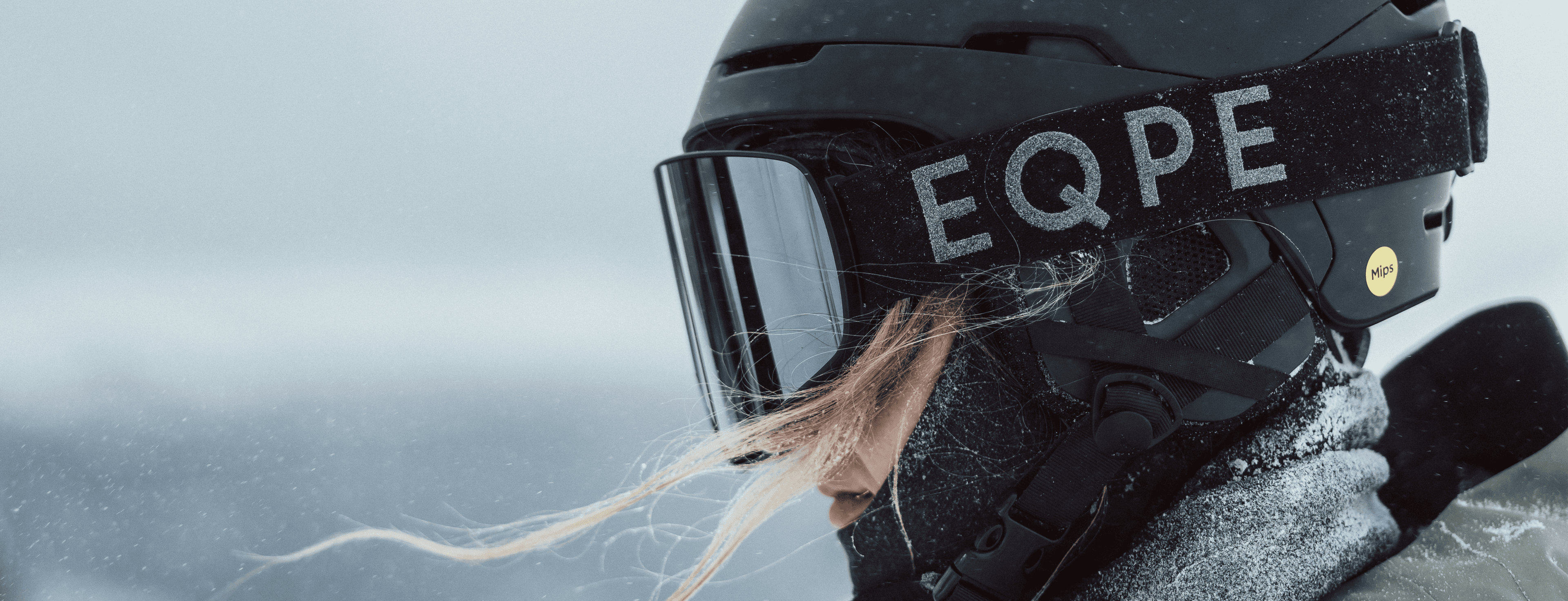 Girl wearing ski goggles