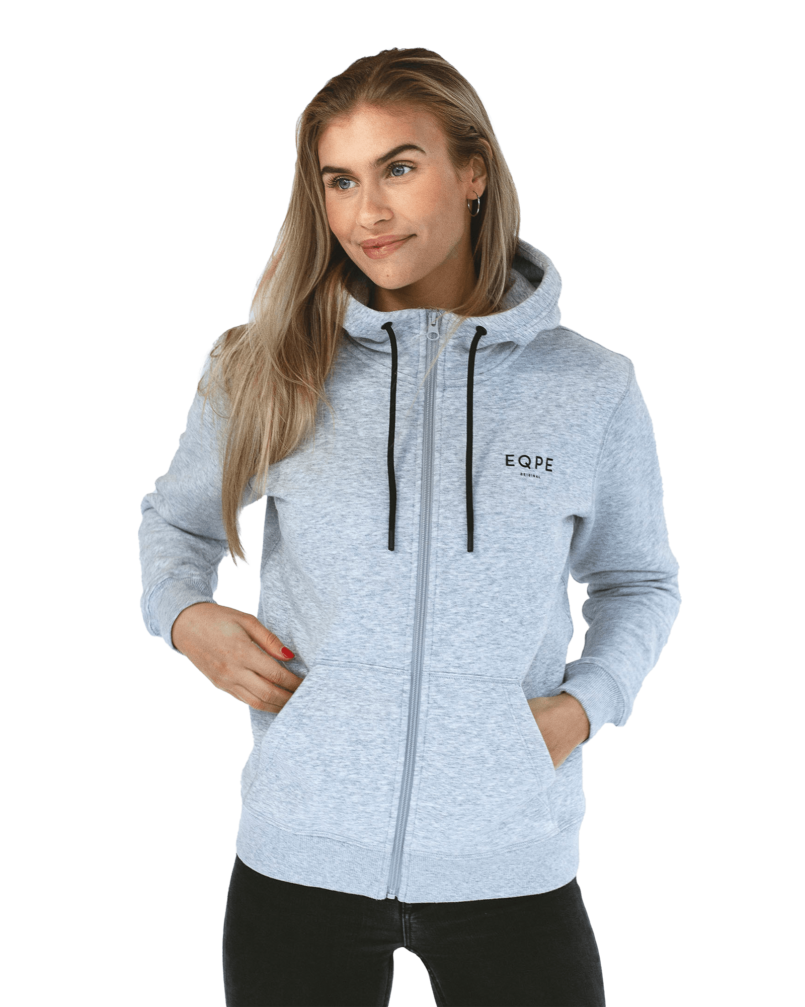 Slack Zip Hood W Grey Melange