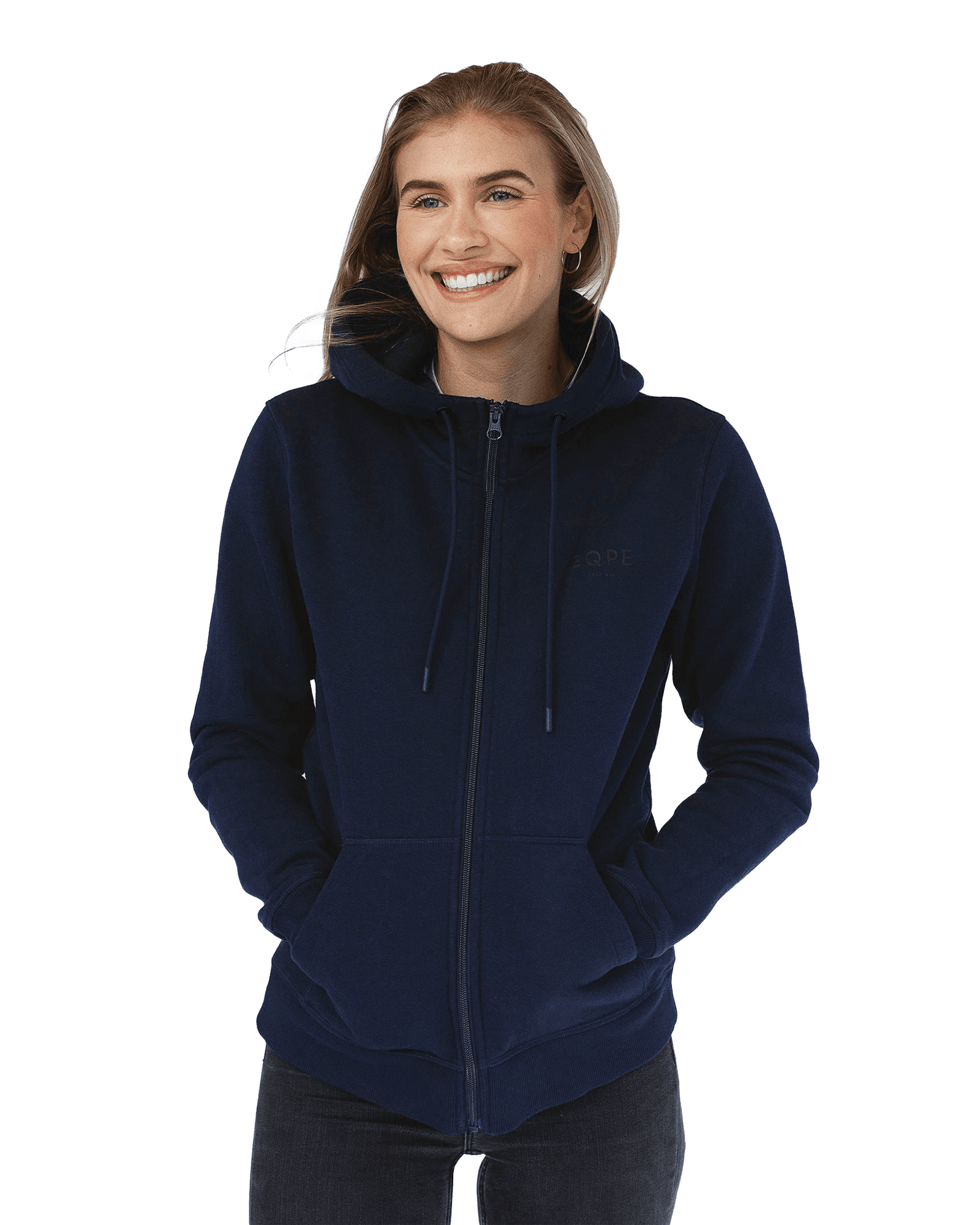 Slack Zip Hood W Navy Blazer
