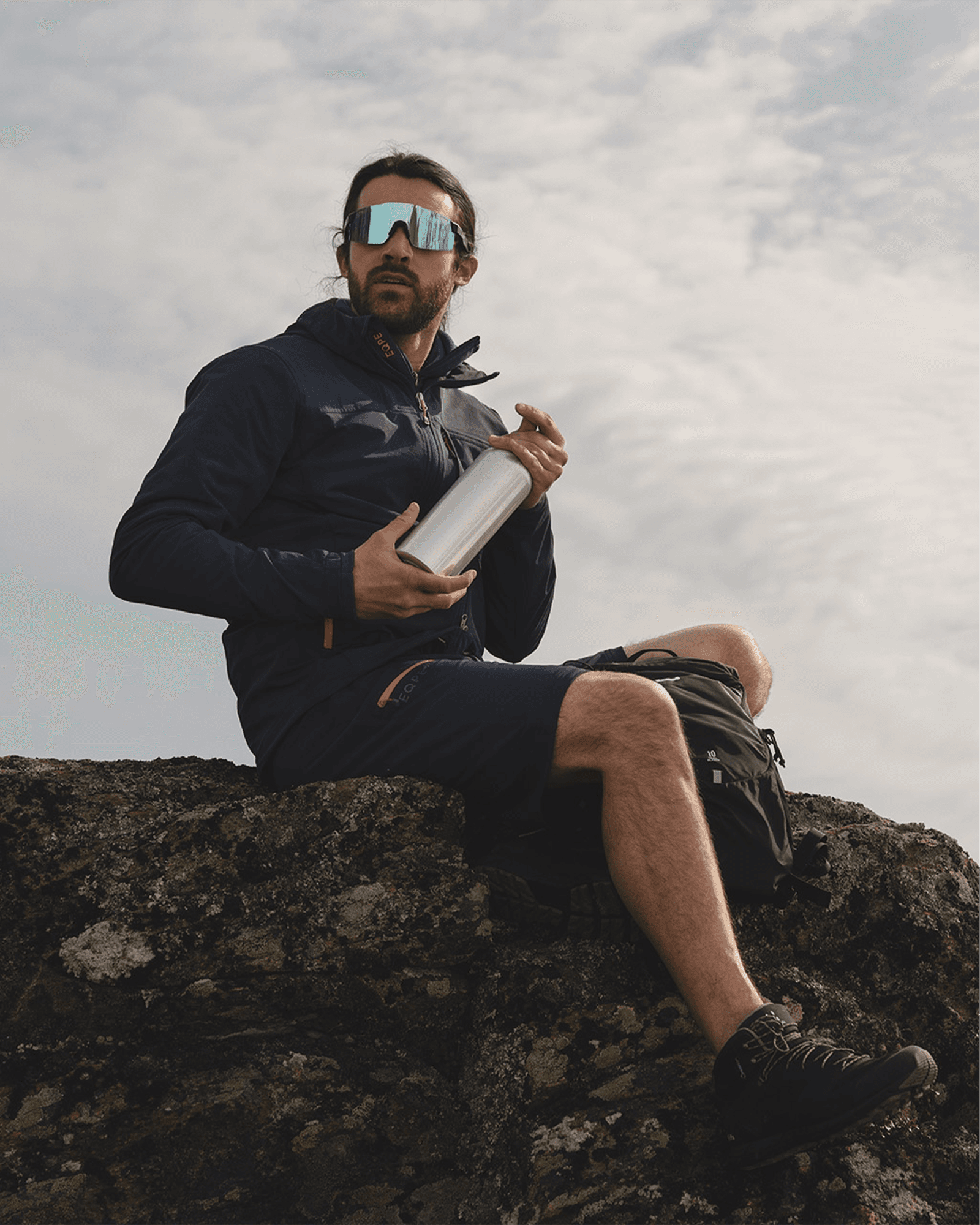 Athletic Frameless Black-Smoke/Blue Multi