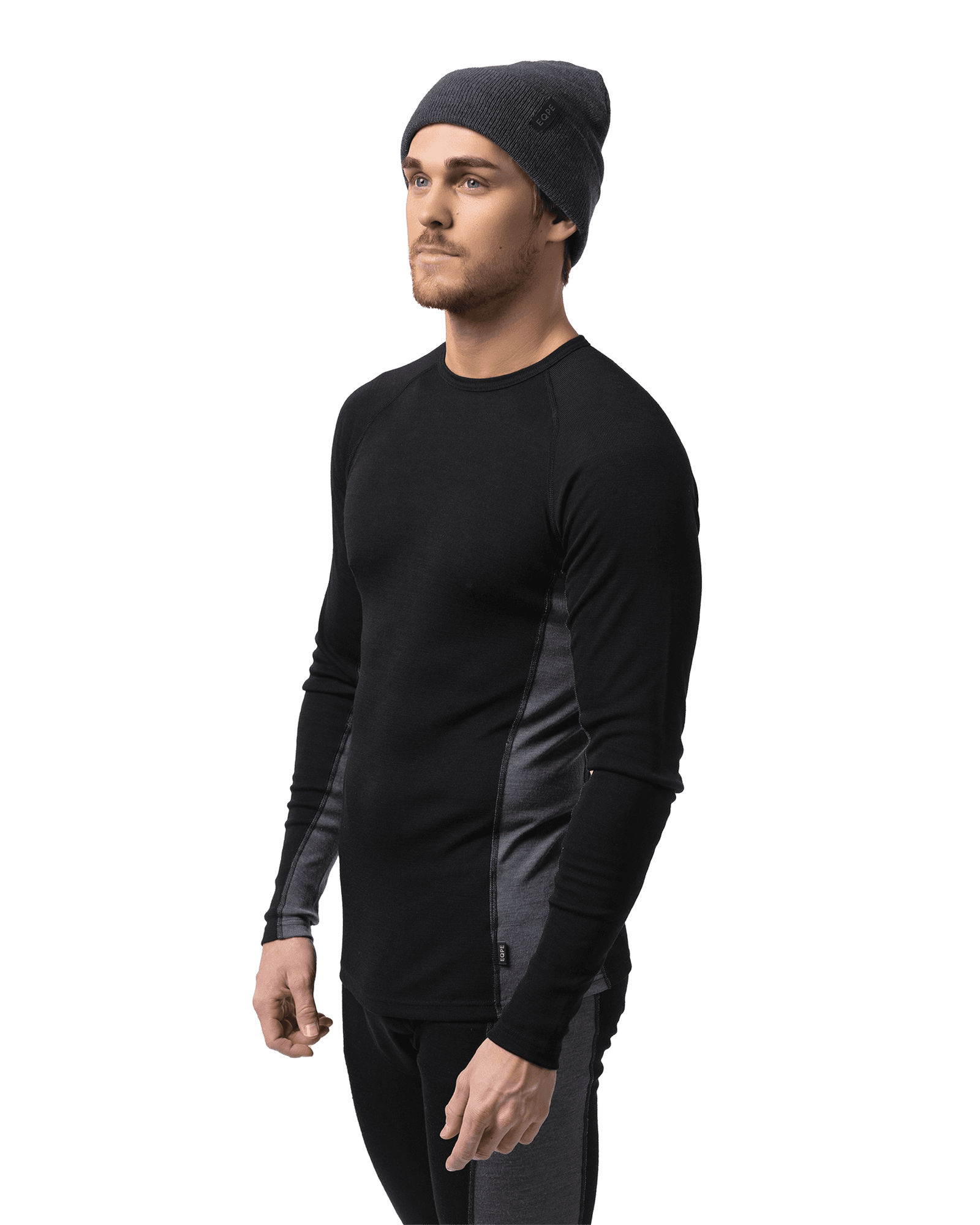 Aniu Wool Jersey M Deep Black/Grey Melange