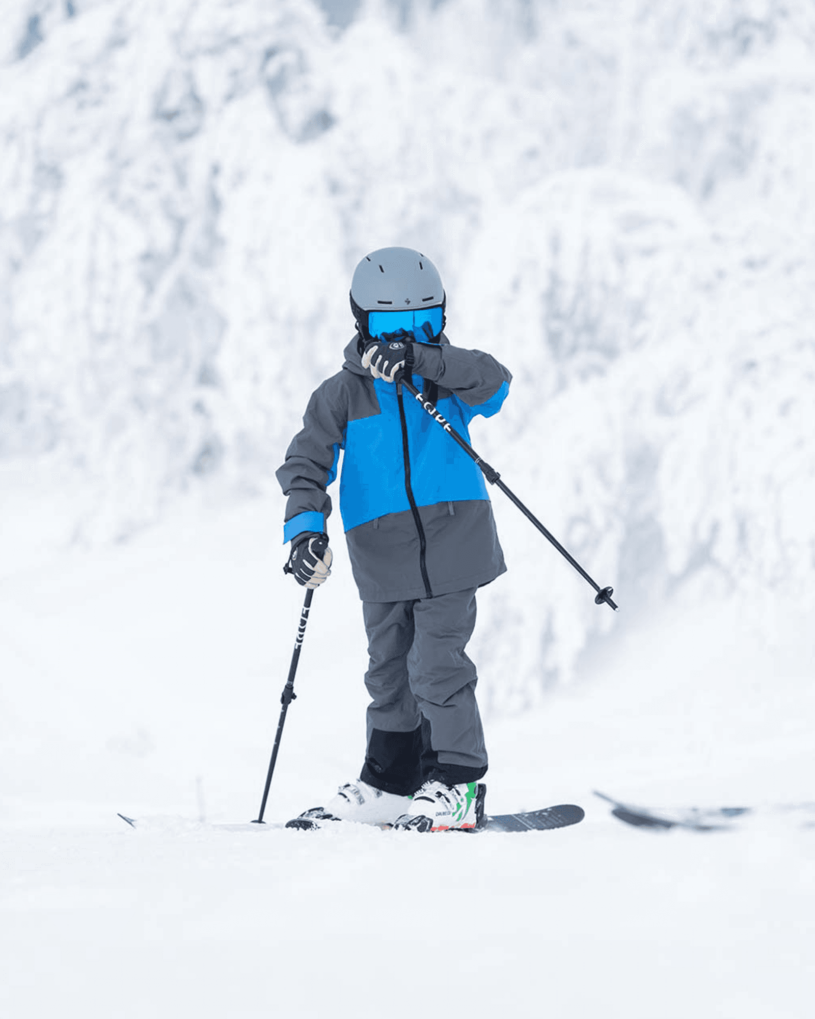 Qanuk Ridge Jacket JR Palace Blue/Iron Grey