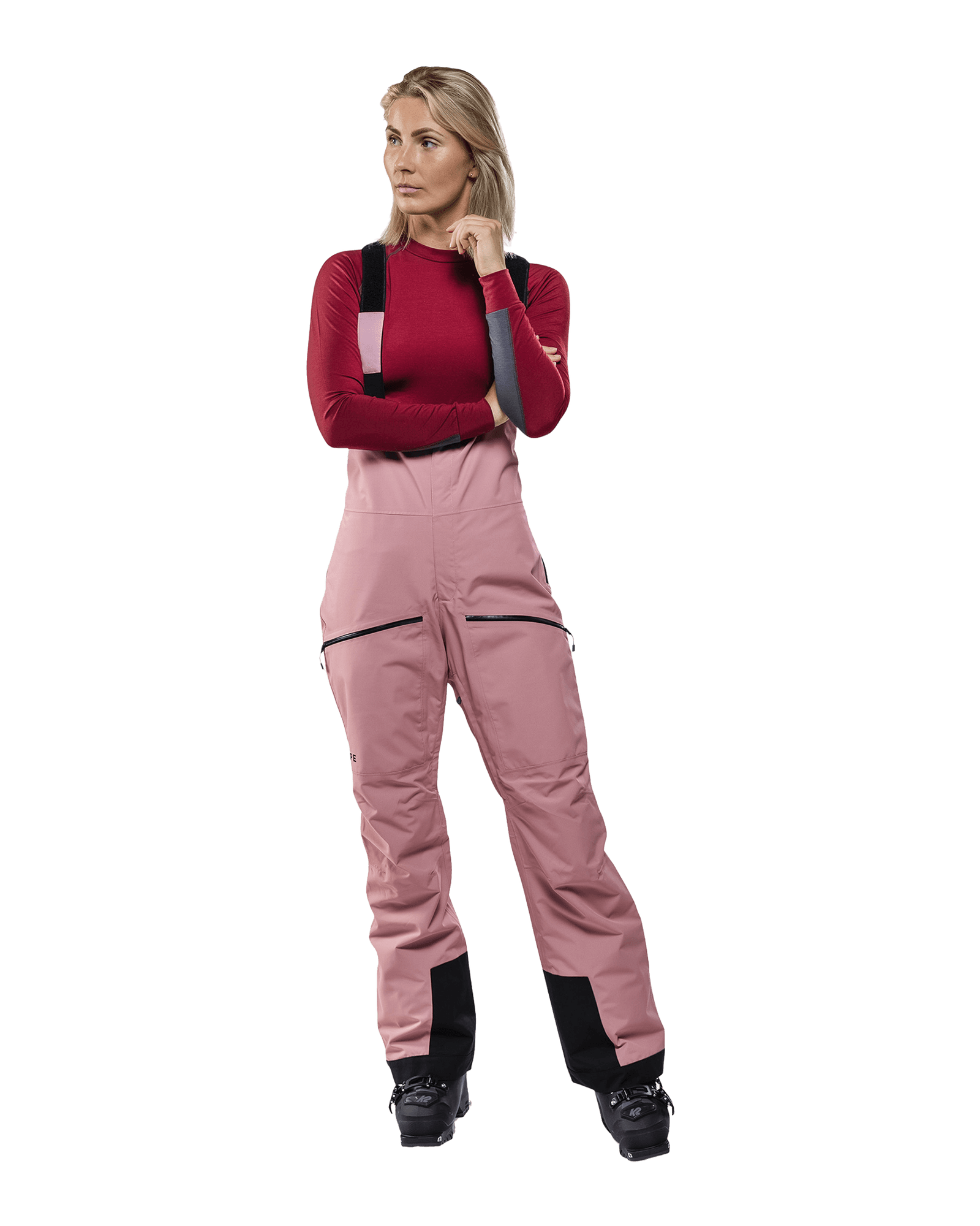 Gida Bib Pant W Heather Rose