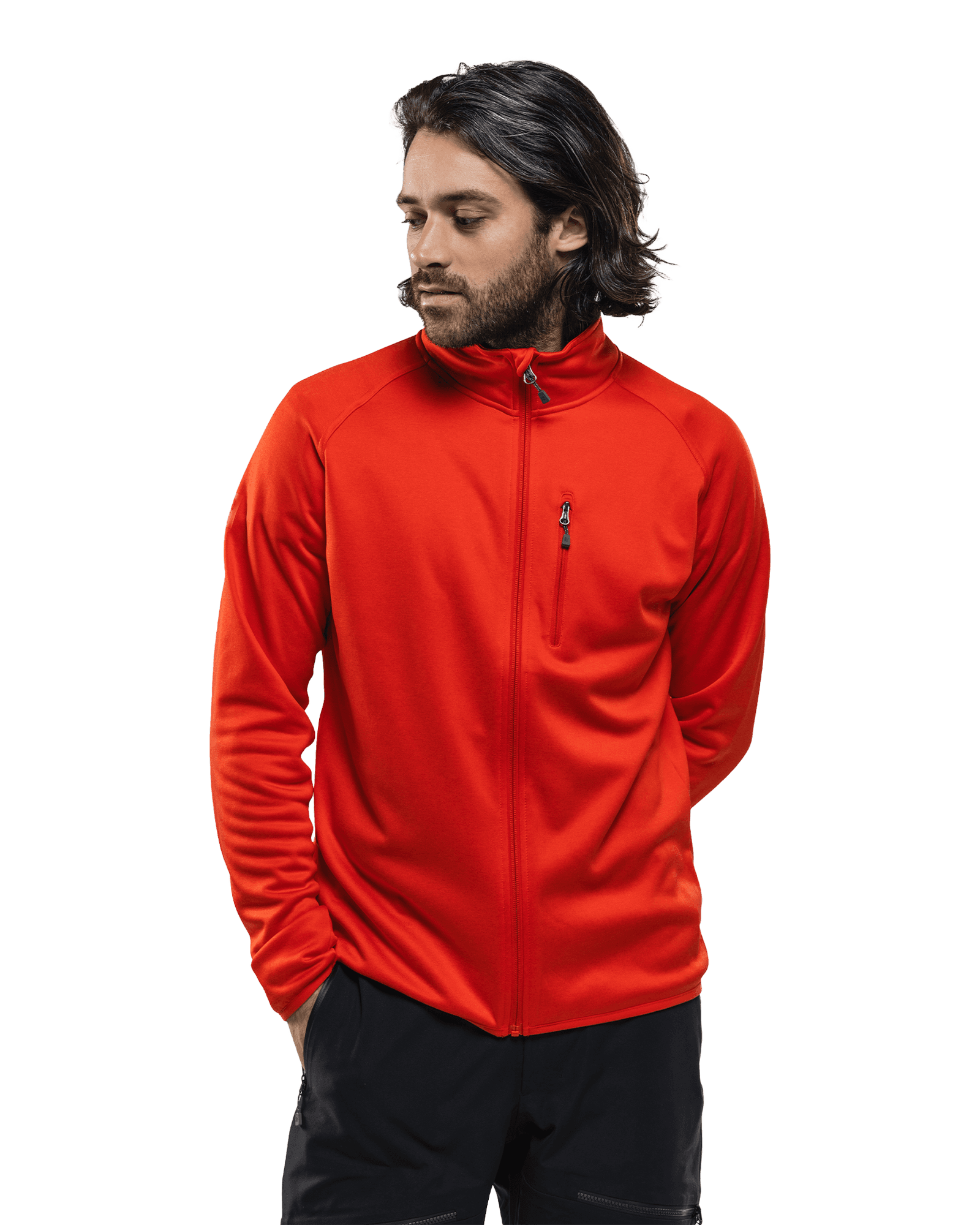 Habllek Fleece M Fiery Orange Melange