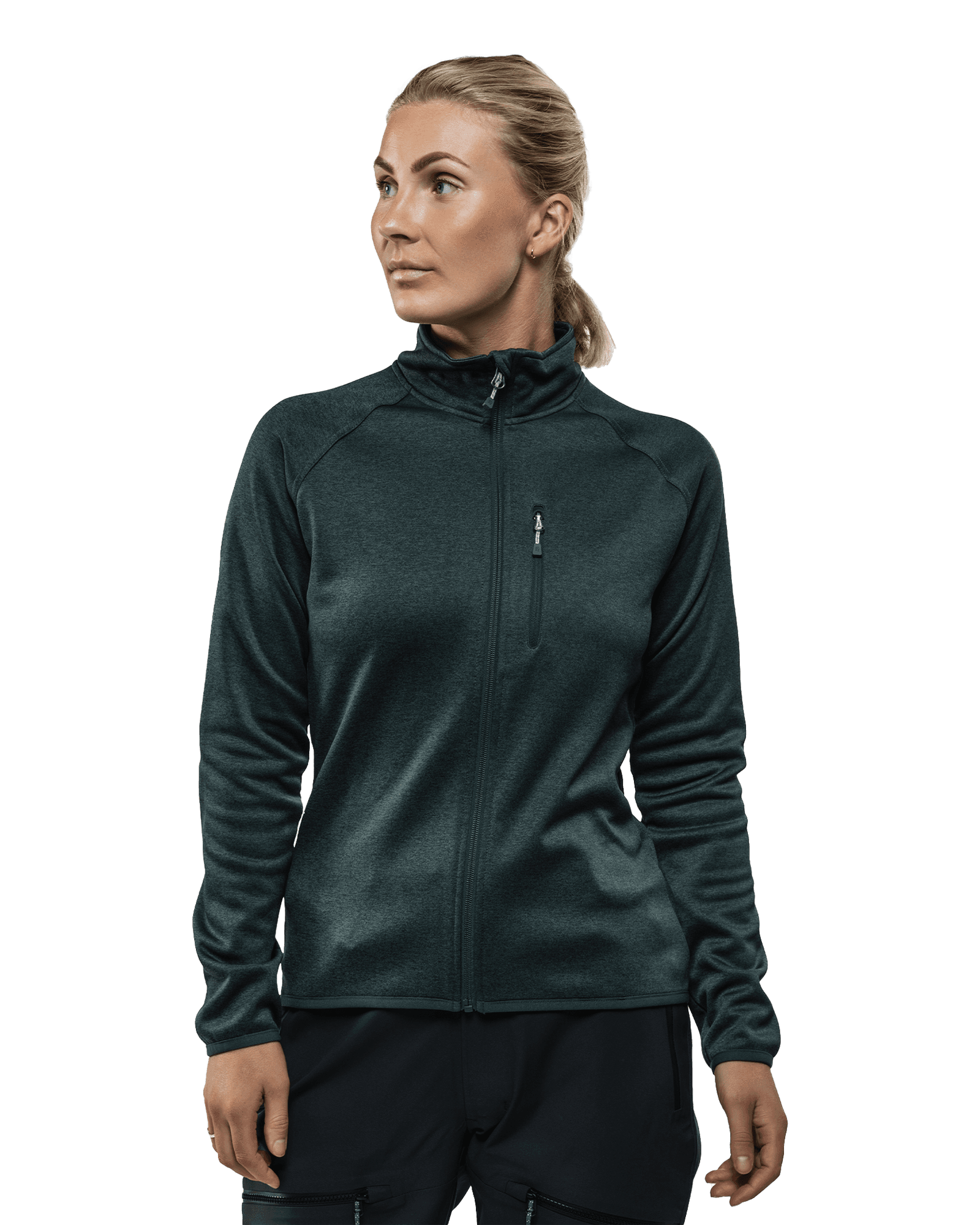 Gida Fleece W Forest Green Melange