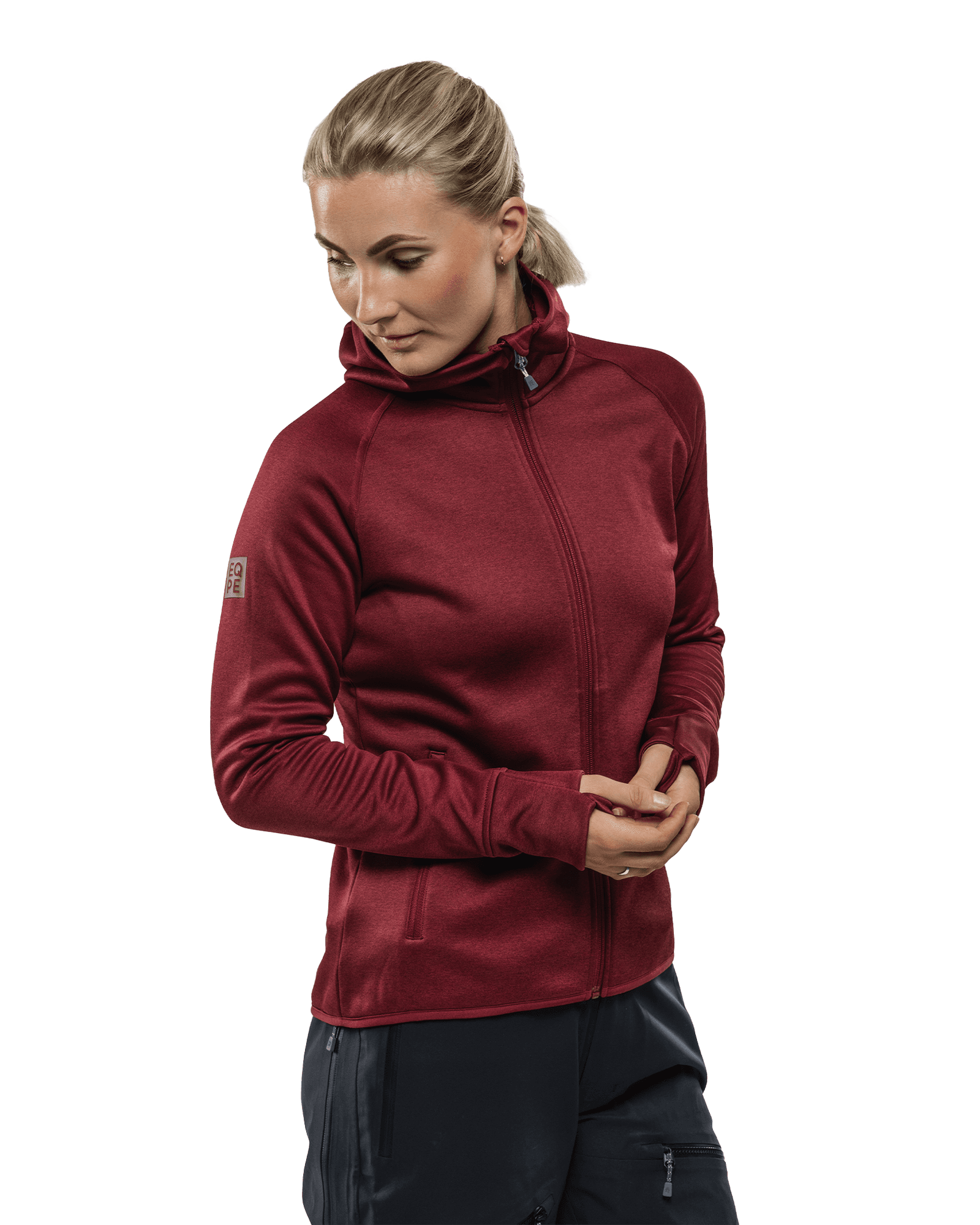 Gida Fleece Hood W Cabernet Melange