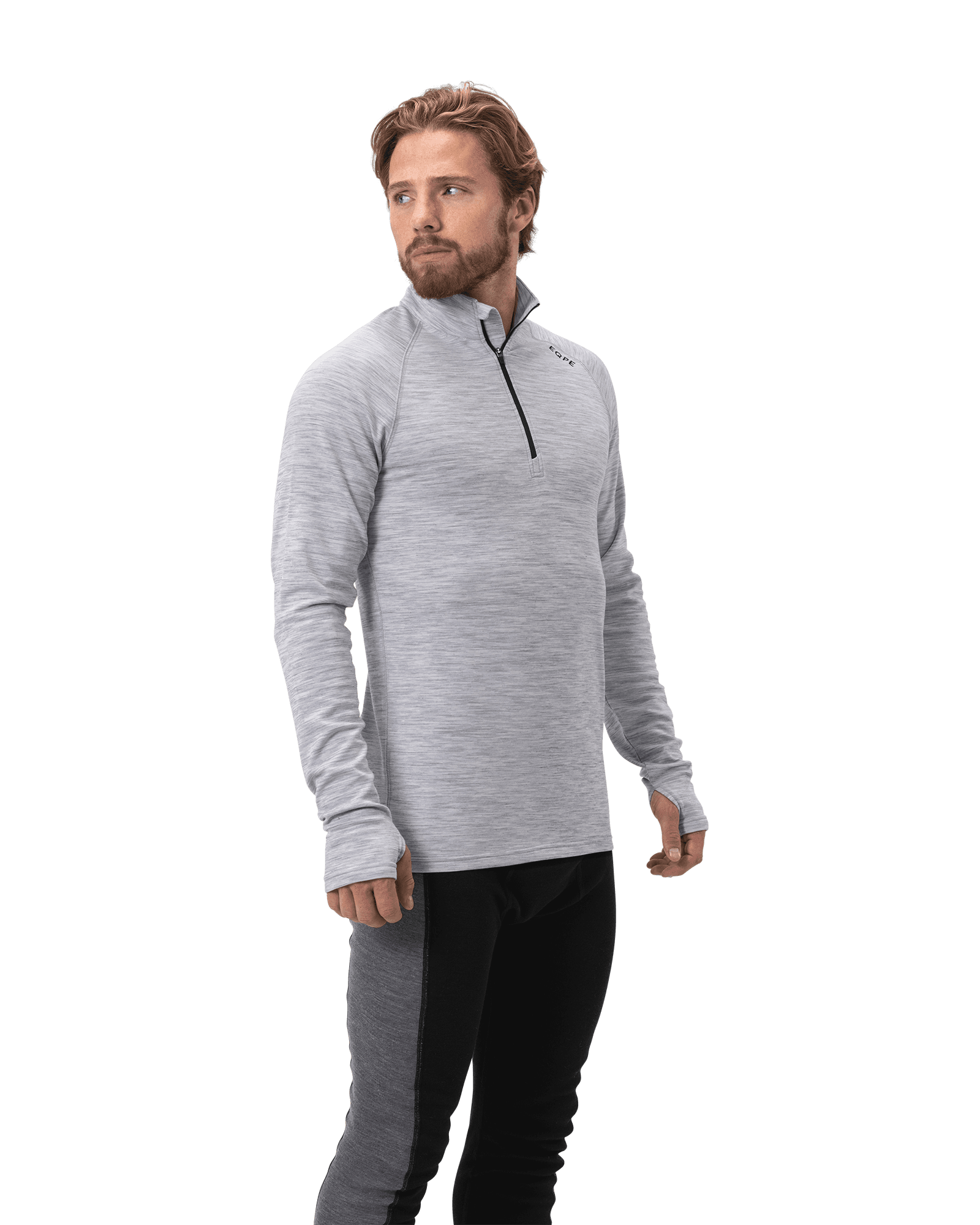 Haze Warm Wool 1/2 Zip M Grey Melange