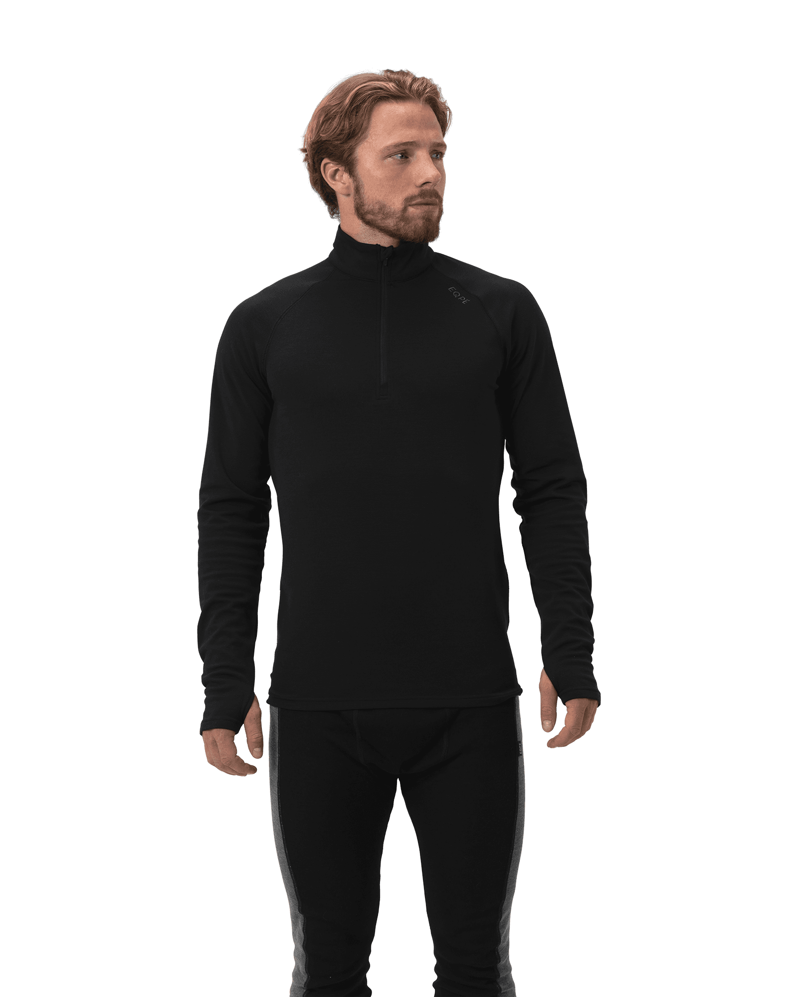 Haze Warm Wool 1/2 Zip M Deep Black