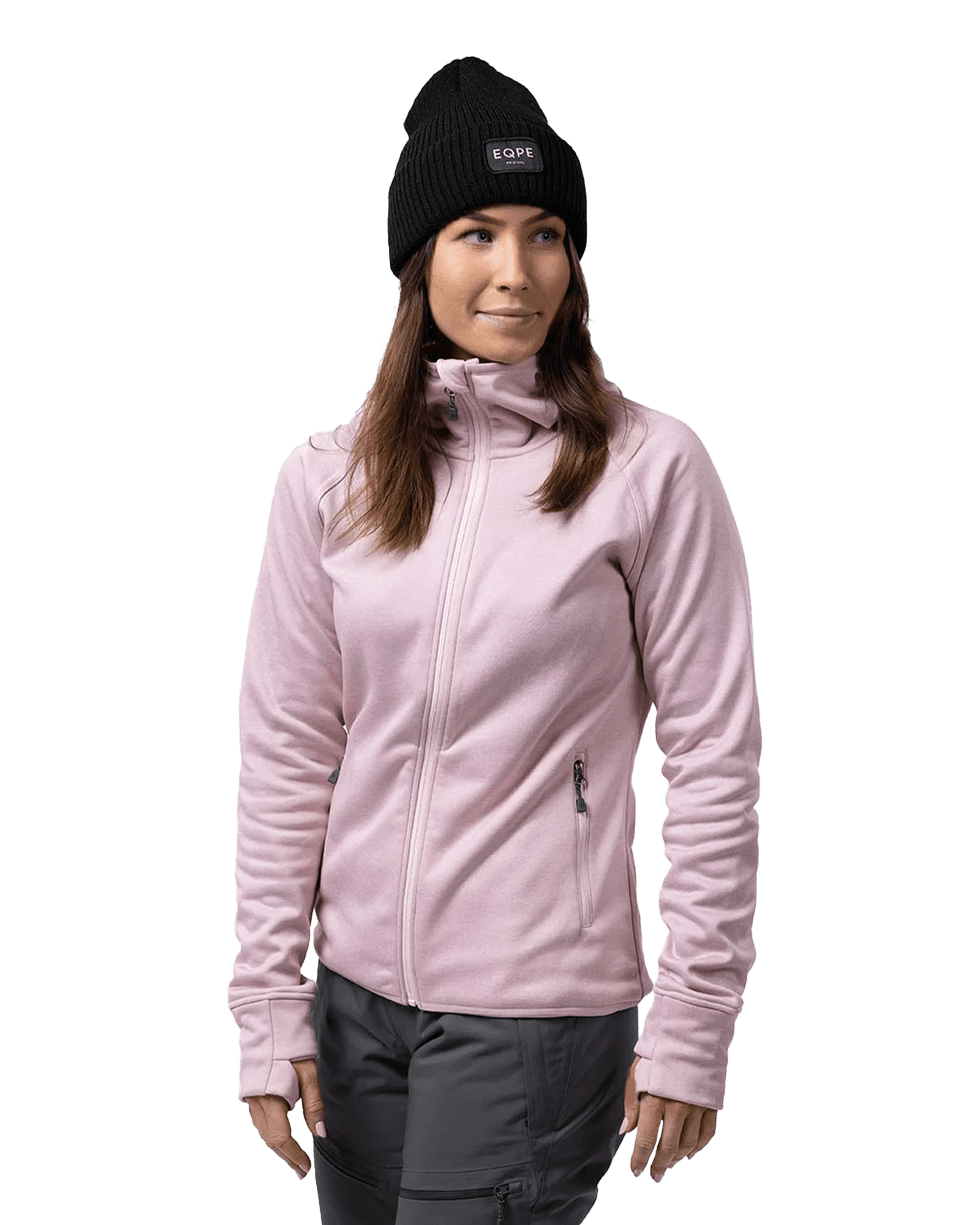 Gida Fleece Hood W Pale Rose Melange